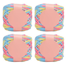 4Rolls Soft Weaving Yarn Polyester Knitting Yarn for-66