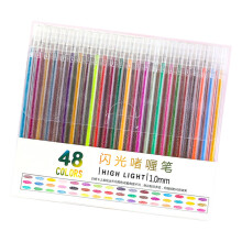 Stylo à paillettes multicolores, stylo à paillettes-48 couleurs