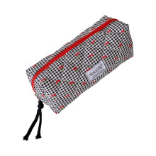 Sac à stylos Portable, motif cerises, pour étudiants,-Noir