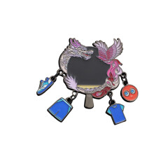 Table Tennis Themed Alloy Pin Sporty TennisThemed Brooch-2