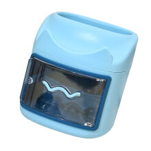 Desktop Organiser Storage Box With Pen Cup And Phone-skyBlue