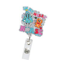 Badgehouder met festivalthema en metalen clip. Intrekbare-5