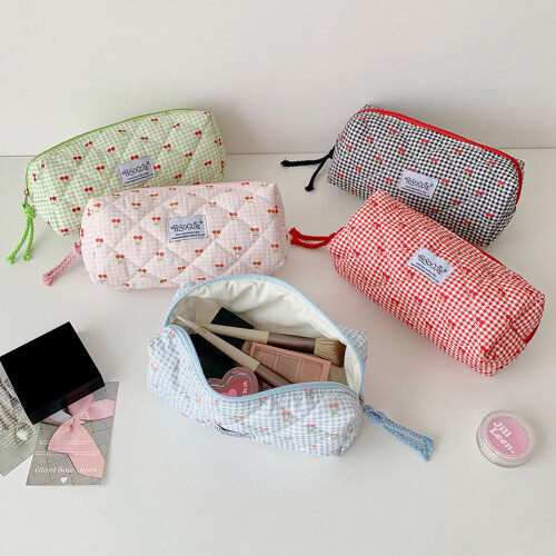 Pochette de papeterie à fermeture éclair, étui à stylos-Bleu 1