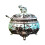 Functional Alloy Sugar Vessel with Spoon Decorative-silver blue 1