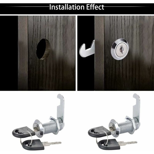 Easy Installation Cabinet Cam Lock, Non-Key Retaining Unique Keycode Security Camper Lock Replacement for Furniture Security 1