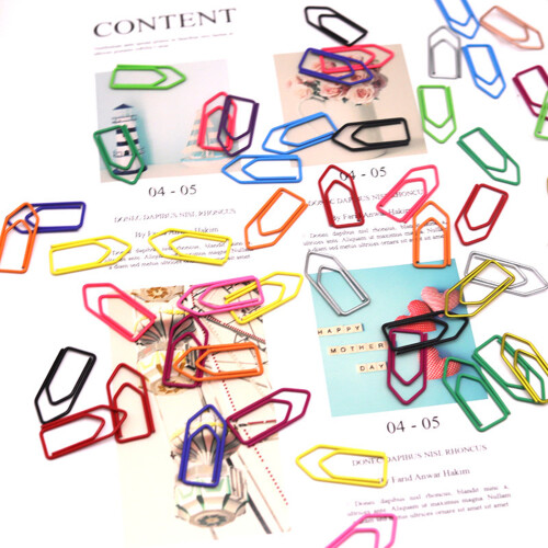 25 Pieces Assorted Color Metal Bookmarks Clips with-Black 2