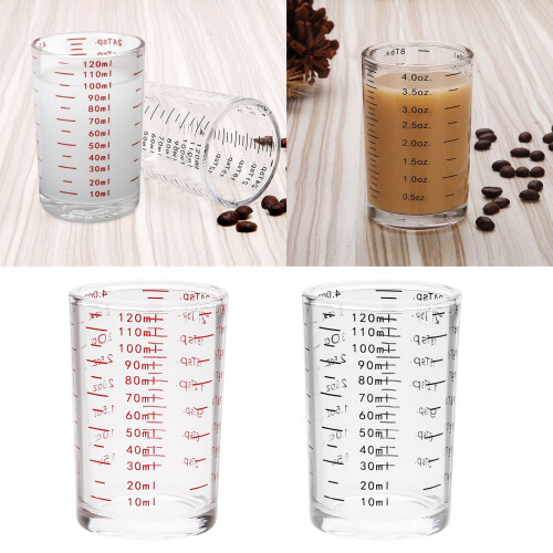 Multifunctional Glass Measuring Cup with-    120ml black line 2