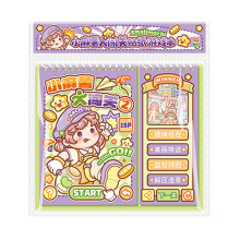 Cartoon Scenery Sticker Miniature Scene PET Sticker For-p urple
