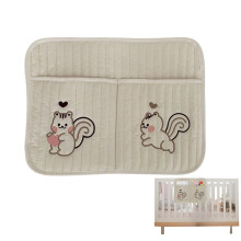 Crib Organizer Portable Cotton Caddy Hangable Crib Side Pocket Bassinet Stroller Diapers Bibs Bottles Pacifiers Nursery