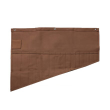 Small Construction Wrench Tool Roll Bag In Various Colors-Brown