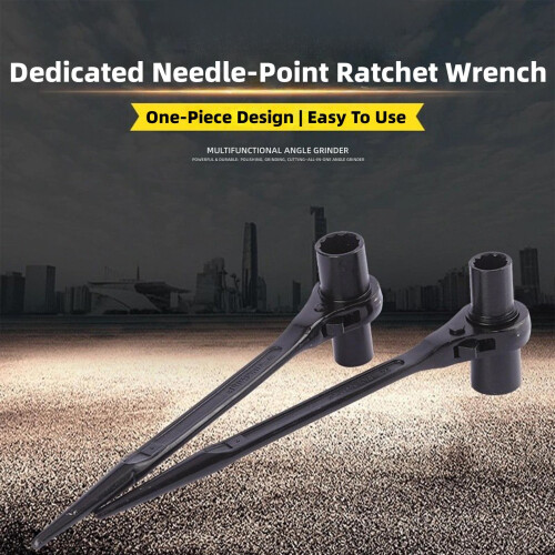 Bidirectional Directional Ratchet Socket Wrench with Extended 1