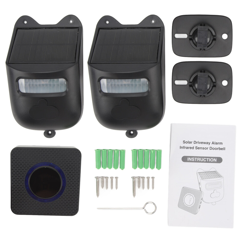 Motion Sensor Detector Wireless Driveway Alarm Outdoor Security Alert System Infrared Detection Weatherproof Design Expandable System Long Range Wirel 9198585837478