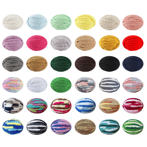 Soft Rainbow Yarn for DIY Blanket and Hat Great-10 milk tea 1