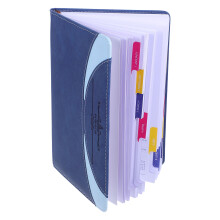 2026 PU Journal Notizbuch Dunkelblau Mit Indexmarken