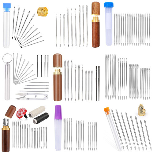 Large Eye Stitching Needle Set for Leather Tools for-Set 9 1