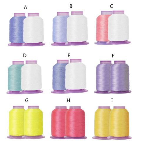 2 Spools Color Changing Sewing Thread Night Glowing-FDY12 2