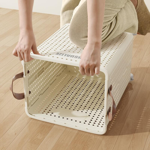 42L Foldable Laundry Basket On Wheels Fold Laundry Storage Bin Hamper For Clothes 2