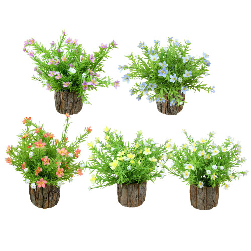 Decorative Artificial Plant with Pots Decoration for-Blue 1
