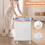 42L Foldable Laundry Basket On Wheels Fold Laundry Storage Bin Hamper For Clothes 8