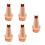 5Pcs Welding Nozzle Welding Torch Handheld Nozzle Red Copper-A 1
