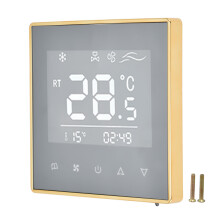 Thermostat numérique programmable à écran tactile écoénergétique pour chauffage au sol, avec boîtier ignifugé et résistant, et commande
