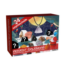 Calendário do Advento, Coleção de Pedras Preciosas Naturais e Cristais, Presente de Contagem Regressiva para o Natal para Crianças e Adultos,