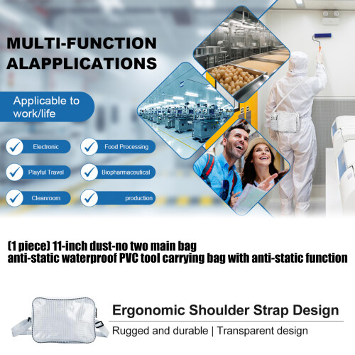 Dustproof Waterproof Anti Statical ESD PVC Tool Bag Transparent 1