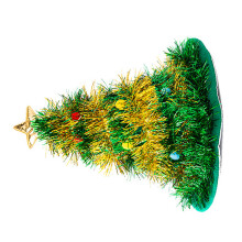 Adult Cosplay Santa Hat Windproof Hat Tinsels Christmas-Gold