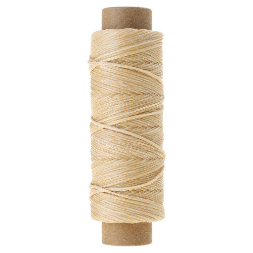 50m 0.8mm Thickness Waxed Thread for Leather Waxed-true color