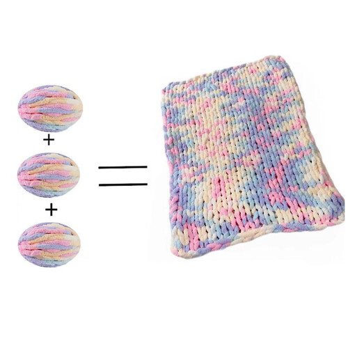Rainbow Chenille Yarn Bundle for Crafting Accessories-24 gray 2