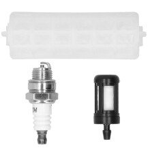 Kit de manutenção para motor de motosserra inclui filtro de ar, vela de ignição e filtro de combustível. Alta precisão, compatível com Stihl