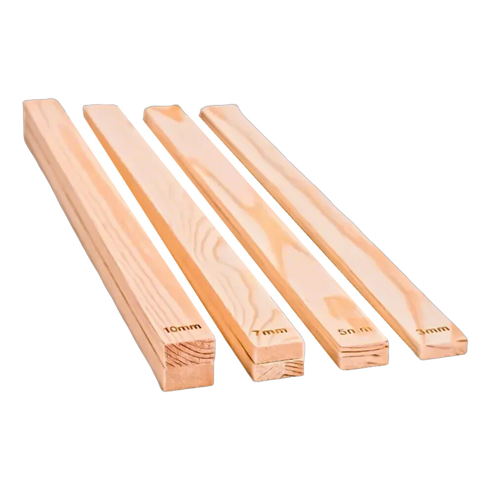 8Pcs Wood Sheets Pottery Tool 3/5/7/10Mm Rectangle Mud Stick 7696000686325