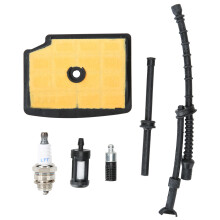 Kit de substituição com filtro de ar, vela de ignição e linha de combustível para motosserras Stihl MS390/MS310. Alta eficiência de filtragem,