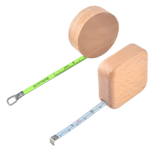 2m Tape Measure in Wood Case Ruler for Precise-round 1