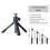 Trépied extensible pour tige de selfie, pour smartphone, 3