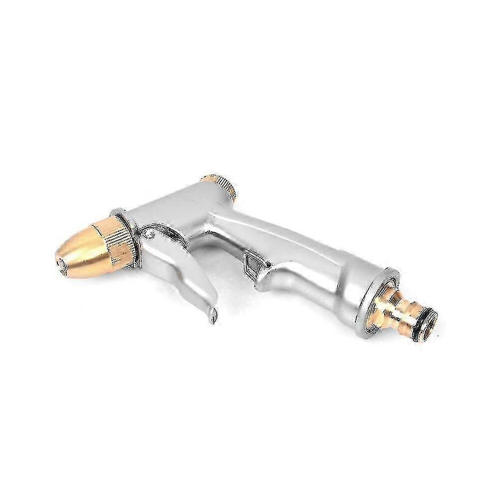100% metal, robust high-pressure watering nozzle with 4 watering modes and a non-slip ABS handle