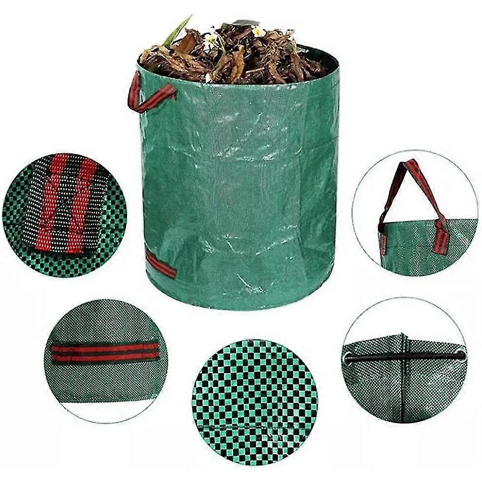 272 l reusable garden bags with handles for collecting garden waste, grass and leaves.