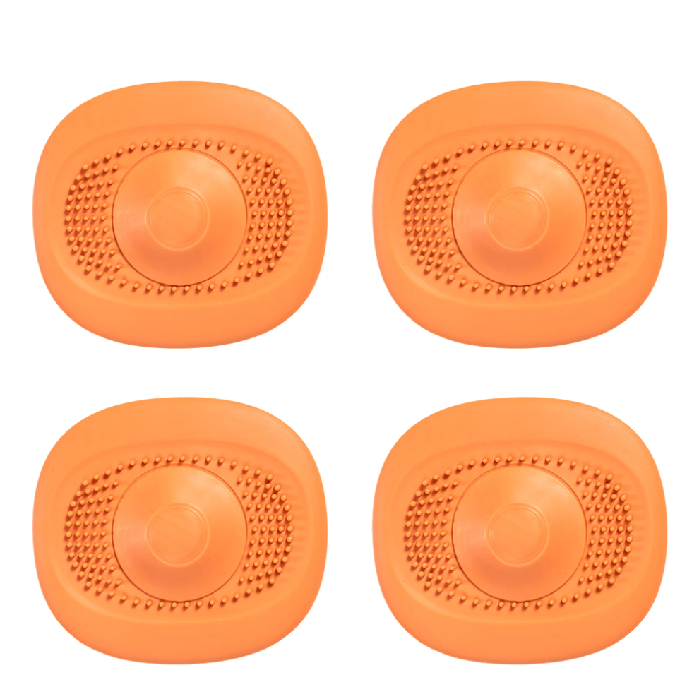 Simple And Effective Hair Catcher For Showers, Easy To Install Drain Cover Flexible Thermo-Plastic-Rubber No More Hair Mess For Kitchen Bathroom 4 Pie 9155353330579