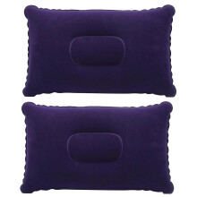 Inflatable Pillows 2 Pieces Ultralight Travel Pillow Waterproof Portable 38x24cm Dark Blue Camping Hiking Fishing Office