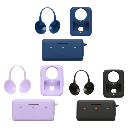 Multiple Layer Shockproof Carrying Pouch-Purple two piece set 1