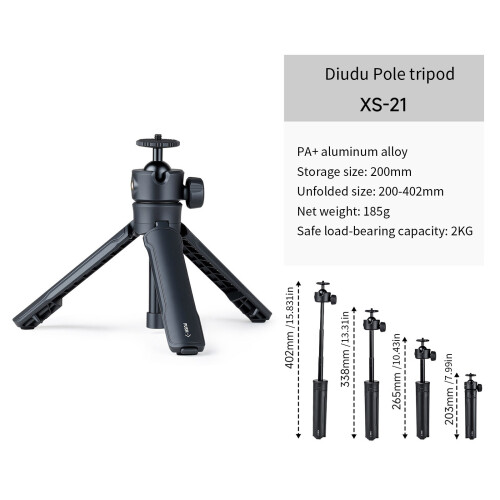Draagbare Aluminium Camera Statief Selfie Stick Uitschuifbaar 2
