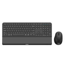Set tastiera e mouse wireless - Philips - Bluetooth - 3200 DPI - Nero - Compatto - Ergonomico - 5.5x20.5x45 cm