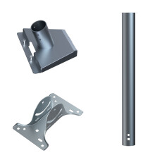 Adjustable Angle Stainless Steel Long Wall Mount-Straight pipe