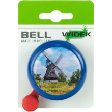 Fietsbel met molen - Widek - Afbeelding: Molen - Staal - Blauw - Gemaakt in Nederland - Typische Nederlandse serie