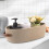 Nursery Storage Container Oval Cotton Rope Storage Baskets With Leather Handles 2Pack Bathroom Organizer 2