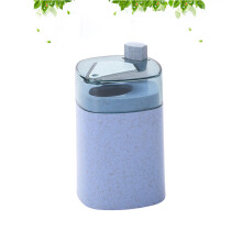 Straw Toothpick Can Automatic Holder Container For Home Blue
