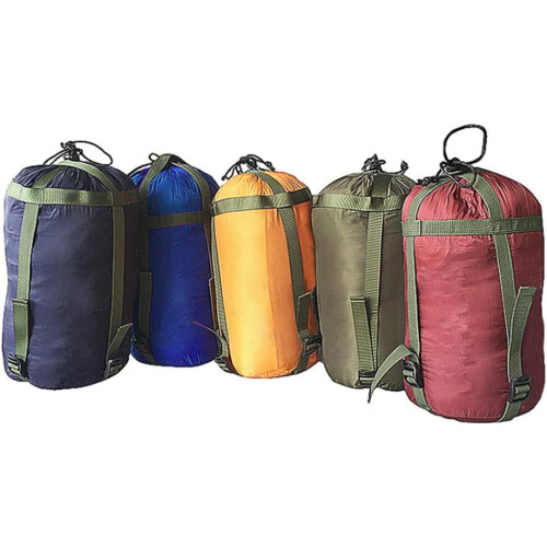 10 L Stuff Compression Sacks Nylon Sleeping Bag Storage Drawstring With Adjustable Buckles Orange 2Pack For Backpacking 2