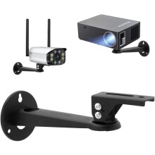 Wall Mount for Projector, Foldable Design Universal Projector Mount with Easy to Install Setup and Tilt and Swivel Adjustment, 360 Rotation Support fo