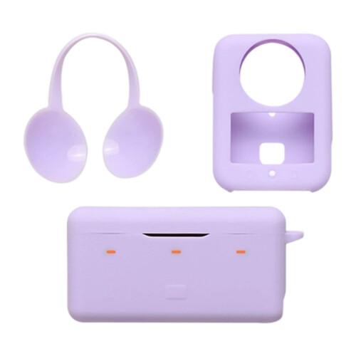 Protective Storage Case for 360 Camera-Purple three piece set