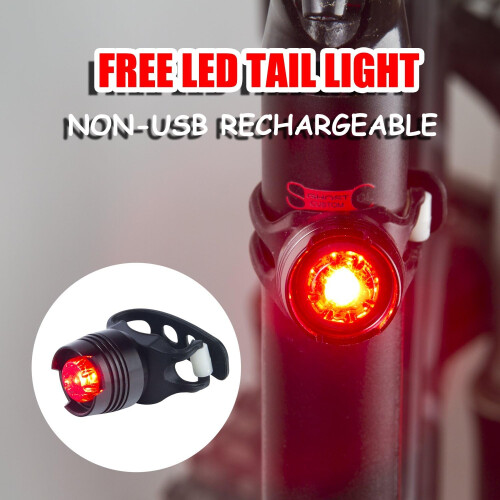 Φακός ποδηλάτου USB, 2400Lumens με διπλές λάμπες CREE-T6 για όλα τα ποδήλατα 2